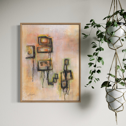 lattice of becoming | abstract canvas print