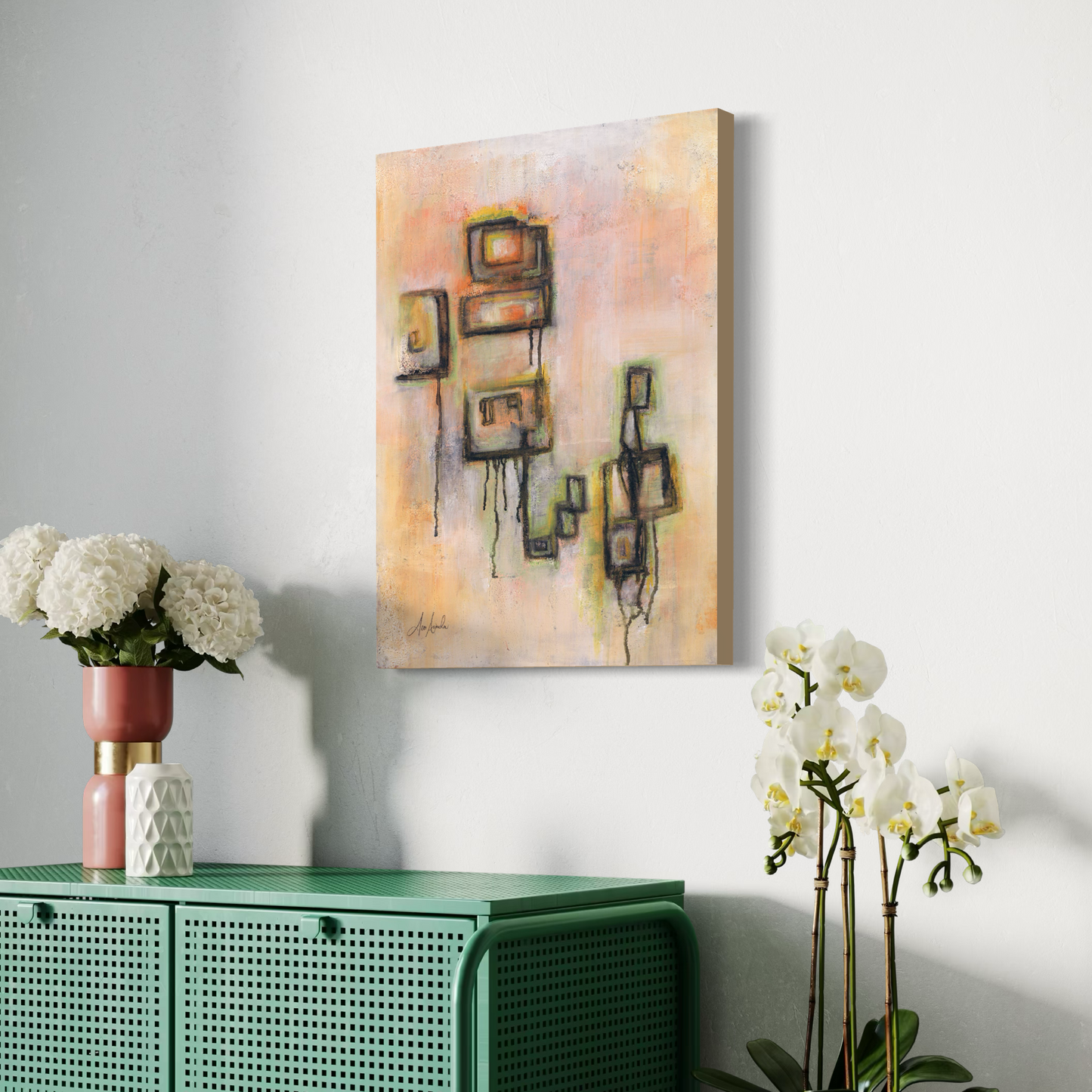 lattice of becoming | abstract canvas print