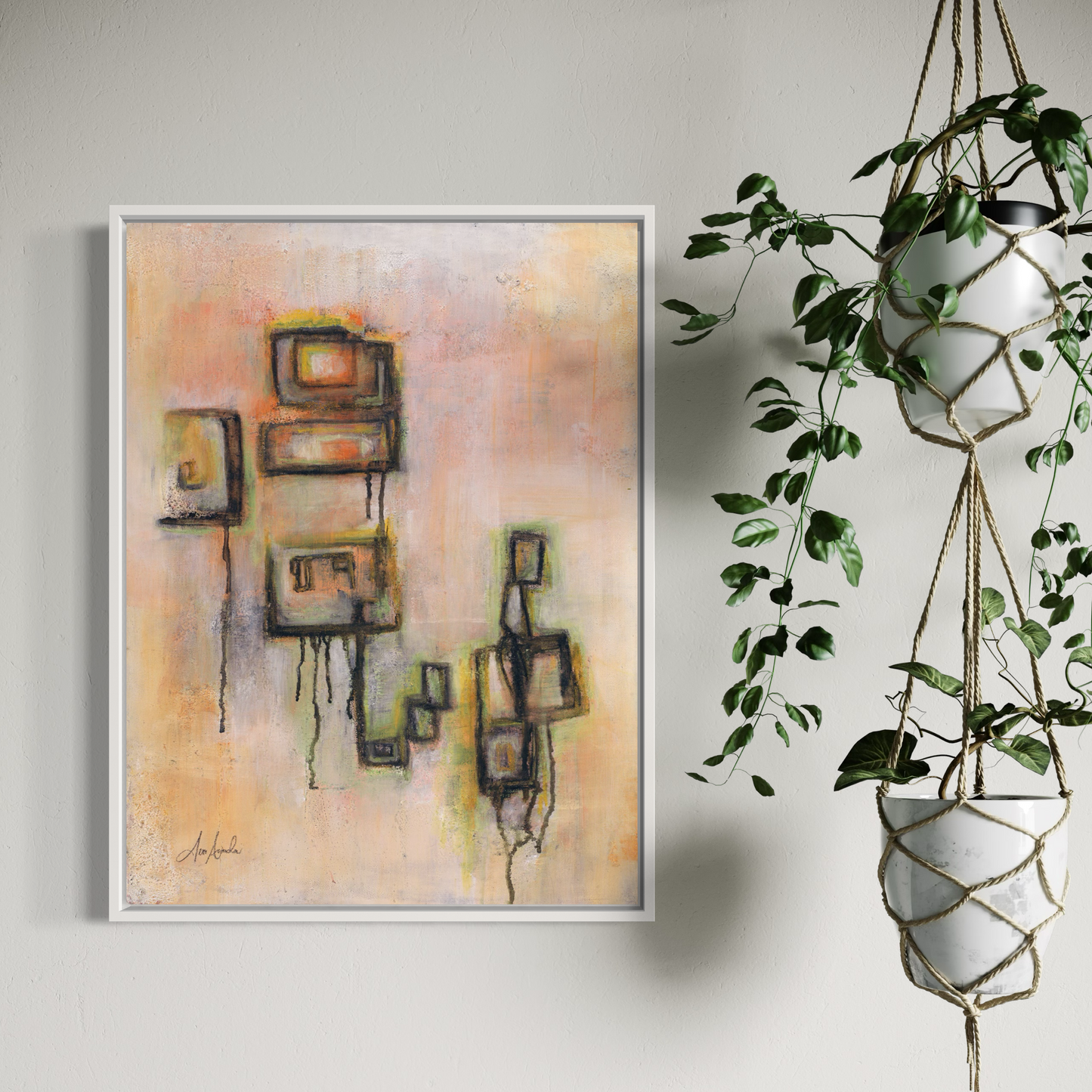 lattice of becoming | abstract canvas print